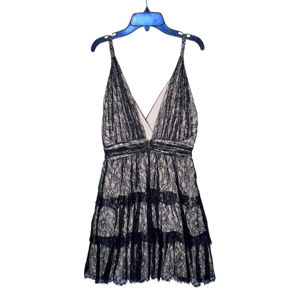 Alice + Olivia Lace Olive Tiered Mini Dress - Picture 6 of 11